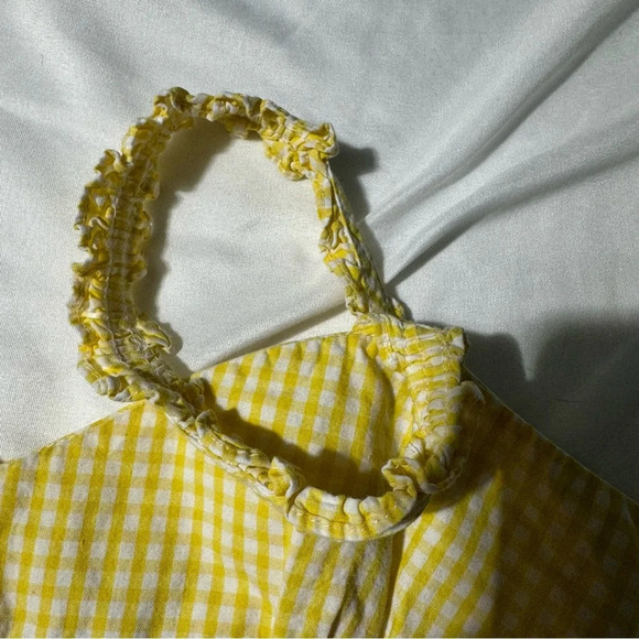 Zara Cropped Top Side Zip Frilly Straps Elastic Back Size Small - Picture 3 of 11